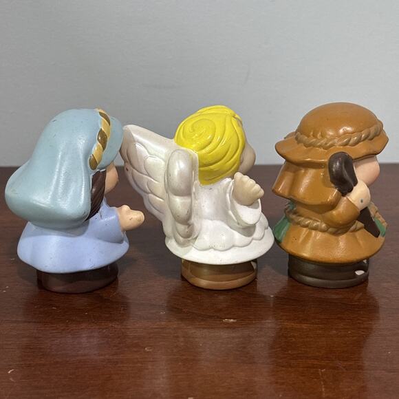 Mary Joseph Angel figures Fisher Price Little People Christmas Nativity Lot Of 3 - Picture 2 of 7